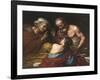 Isaac Benit Jacob - Isaac Blessing Jacob, by Langetti, Giovan Battista (1635-1676). Oil on Canvas,-Giambattista Langetti-Framed Giclee Print