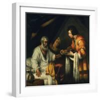 Isaac Blesses Jacob, Early 17th Century-Bernardo Strozzi-Framed Giclee Print