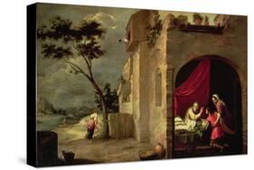 Isaac Blessing Jacob-Bartolome Esteban Murillo-Stretched Canvas