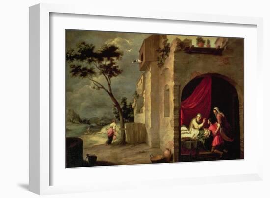 Isaac Blessing Jacob-Bartolome Esteban Murillo-Framed Giclee Print