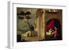 Isaac Blessing Jacob-Bartolome Esteban Murillo-Framed Giclee Print