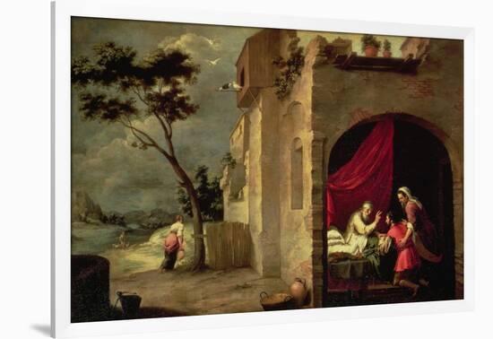 Isaac Blessing Jacob-Bartolome Esteban Murillo-Framed Giclee Print