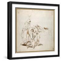 Isaac Blessing Jacob-Rembrandt van Rijn-Framed Giclee Print