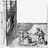 Fire Engine, from Isaac De Caus' Nouvelle Invention De Lever L'Eau Plus Hault, 1664-Isaac De Caus-Framed Giclee Print