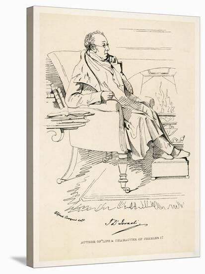 Isaac Disraeli Scholar Father of Benjamin Disraeli-Daniel Maclise-Stretched Canvas