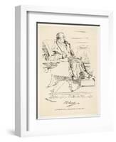 Isaac Disraeli Scholar Father of Benjamin Disraeli-Daniel Maclise-Framed Art Print