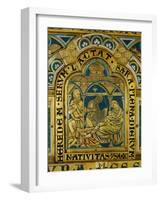 Isaac is Born to Abraham and Sarah, Verdun Altar, Begun 1181, Enamel-Nicholas of Verdun-Framed Giclee Print