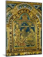 Isaac is Born to Abraham and Sarah, Verdun Altar, Begun 1181, Enamel-Nicholas of Verdun-Mounted Giclee Print