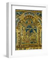 Isaac is Born to Abraham and Sarah, Verdun Altar, Begun 1181, Enamel-Nicholas of Verdun-Framed Giclee Print