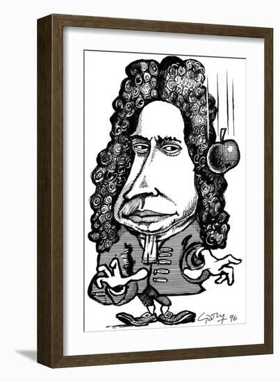 Isaac Newton, Caricature-Gary Gastrolab-Framed Photographic Print