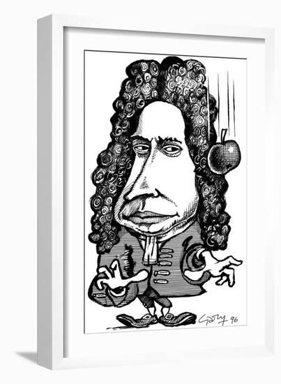 Isaac Newton, Caricature-Gary Gastrolab-Framed Photographic Print