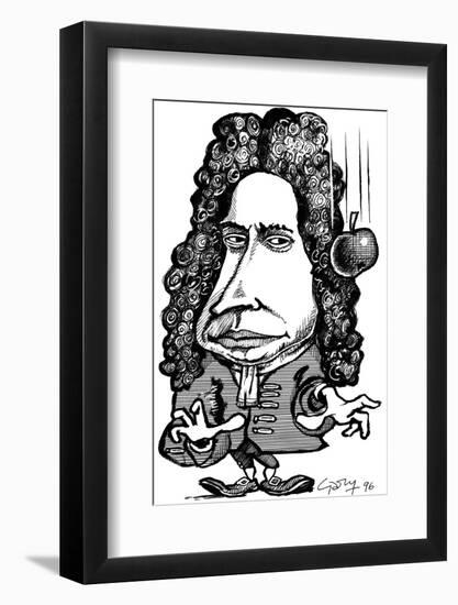 Isaac Newton, Caricature-Gary Gastrolab-Framed Photographic Print