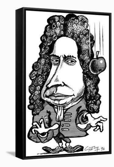 Isaac Newton, Caricature-Gary Gastrolab-Framed Stretched Canvas