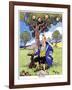 Isaac Newton Discovers Gravity, 1936-René Bull-Framed Giclee Print