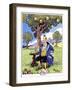 Isaac Newton Discovers Gravity, 1936-René Bull-Framed Giclee Print