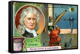 Isaac Newton, English Mathematician, Astronomer and Physicist-null-Framed Stretched Canvas