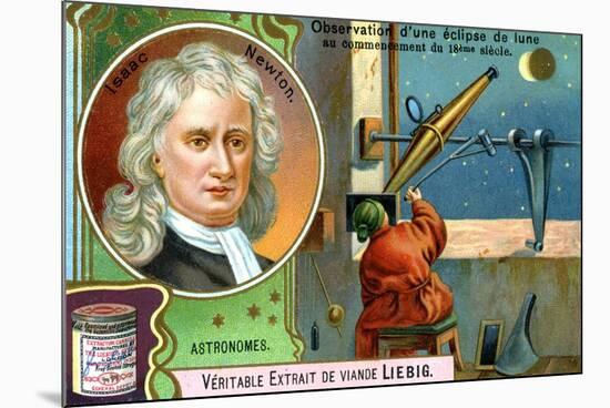 Isaac Newton, English Mathematician, Astronomer and Physicist-null-Mounted Giclee Print