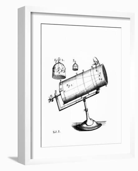 Isaac Newton's Design for a Reflecting Telescope-Science Photo Library-Framed Photographic Print