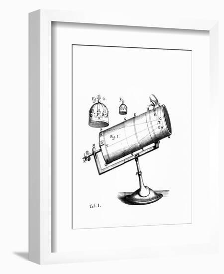 Isaac Newton's Design for a Reflecting Telescope-Science Photo Library-Framed Premium Photographic Print