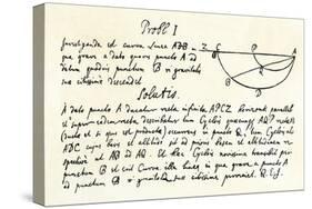 Isaac Newton's Handwritten Solution of the Brachystochrone, or Curve of Quickest Descent-null-Stretched Canvas