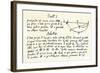 Isaac Newton's Handwritten Solution of the Brachystochrone, or Curve of Quickest Descent-null-Framed Giclee Print