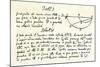 Isaac Newton's Handwritten Solution of the Brachystochrone, or Curve of Quickest Descent-null-Mounted Giclee Print