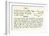 Isaac Newton's Handwritten Solution of the Brachystochrone, or Curve of Quickest Descent-null-Framed Giclee Print