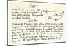 Isaac Newton's Handwritten Solution of the Brachystochrone, or Curve of Quickest Descent-null-Mounted Giclee Print