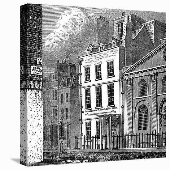 Isaac Newton's House, St Martin's Street, Leicester Square, London, C1850-null-Stretched Canvas