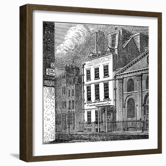 Isaac Newton's House, St Martin's Street, Leicester Square, London, C1850-null-Framed Giclee Print