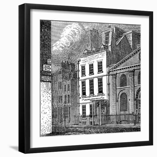 Isaac Newton's House, St Martin's Street, Leicester Square, London, C1850-null-Framed Giclee Print