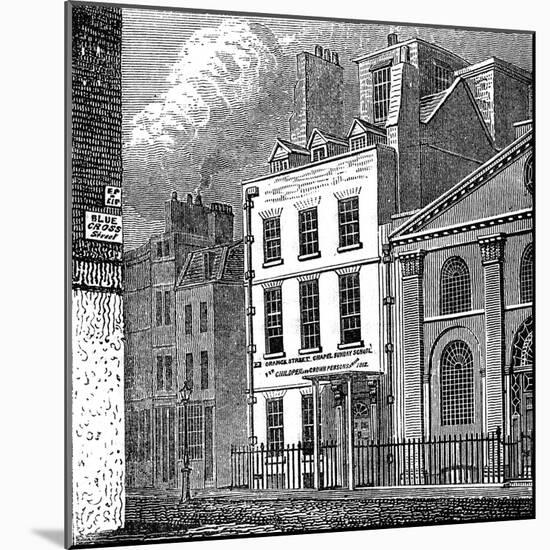 Isaac Newton's House, St Martin's Street, Leicester Square, London, C1850-null-Mounted Giclee Print
