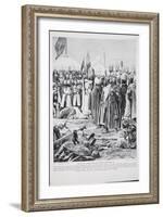 Isaac of Cyprus Pleads Before Richard, 1191, Illustration from The History of the Nation-Richard Caton Woodville-Framed Giclee Print