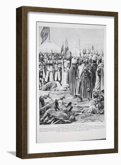 Isaac of Cyprus Pleads Before Richard, 1191, Illustration from The History of the Nation-Richard Caton Woodville-Framed Giclee Print