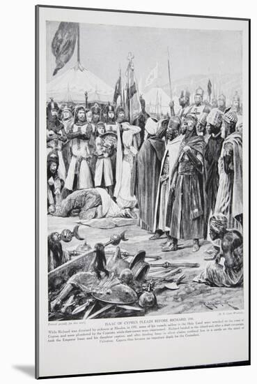 Isaac of Cyprus Pleads Before Richard, 1191, Illustration from The History of the Nation-Richard Caton Woodville-Mounted Giclee Print