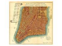 Bridges Map of New York 1807-Isaac Riley-Framed Art Print
