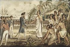 Captain Cook at the Island of Otaheite', from the Voyages of Captain Cook-Isaac Robert Cruikshank-Giclee Print