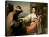 Isaac's Servant Trying the Bracelet on Rebecca's Arm-Benjamin West-Stretched Canvas