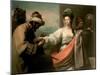 Isaac's Servant Trying the Bracelet on Rebecca's Arm-Benjamin West-Mounted Giclee Print