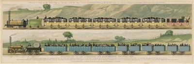 Liverpool-Manchester Railway, Two Passenger Trains with Closed Carriages-Isaac Shaw-Art Print