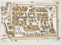 Plan of the Dutch Factory in the Island of Desima, at Nagasaki, Book from Illustrations of Japan ..-Isaac Titsingh-Stretched Canvas