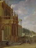 People on the Terrace of a Palace (Oil on Canvas)-Isaac van Nickele-Giclee Print