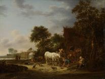 Country Inn with a Horse at the Trough-Isaac Van Ostade-Mounted Art Print