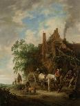 Travellers Halting At An Inn-Isaac Van Ostade-Framed Giclee Print