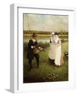 Isaac Walton and the Milkmaids-George Henry Boughton-Framed Giclee Print