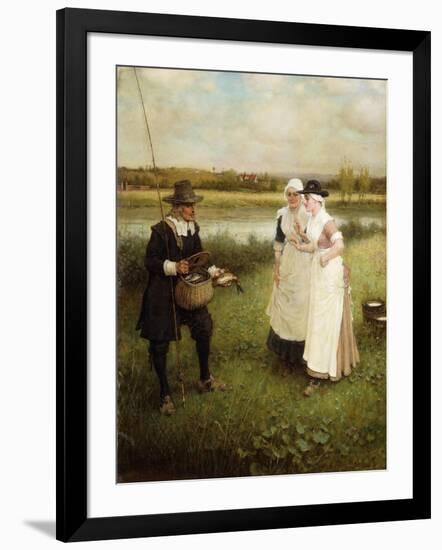 Isaac Walton and the Milkmaids-George Henry Boughton-Framed Giclee Print