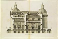 Houghton Hall: Cross-Section of the Hall and Salon, Engraved by Pierre Fourdrinier, 1735-Isaac Ware-Laminated Giclee Print