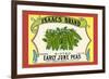 Isaacs Brand Early June Peas-null-Framed Art Print