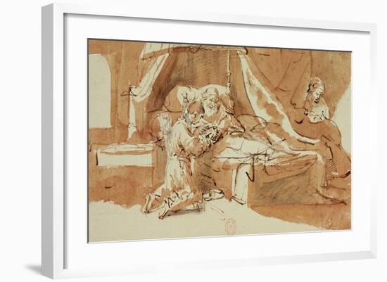 Isaak Blessing Jacob and Esau-Rembrandt van Rijn-Framed Giclee Print