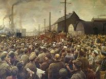 Lenin Speaking to Workers of the Poutilov Factory, 1917-Isaak Brodsky-Laminated Art Print